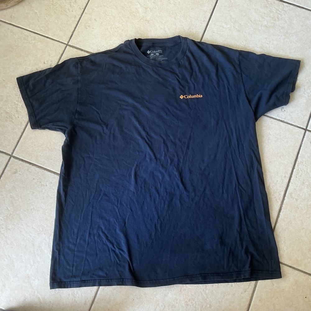 Columbia PFG Florida T-Shirt Mens XXL Navy Blue Excellent Sunshine State Graphic - Picture 2 of 6